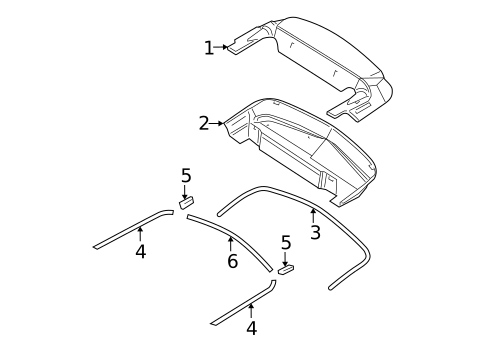 Exterior Trim - Convertible Top for 2007 Ford Mustang #0