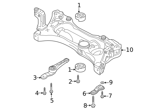 Suspension Mounting for 2021 Volkswagen Golf #0