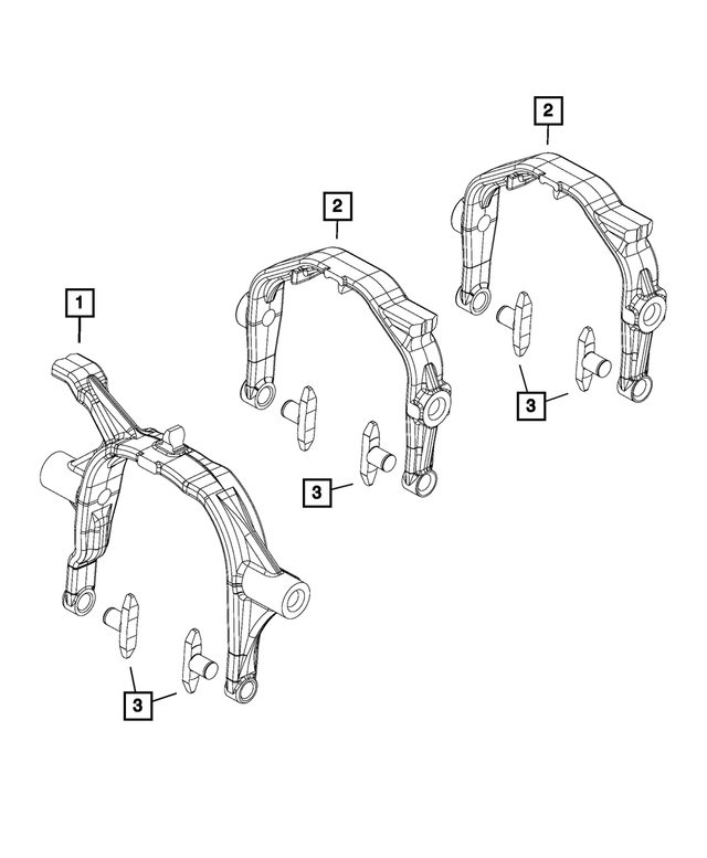 68332812AB - Transmission: Fork-shift Fork for Mopar Image