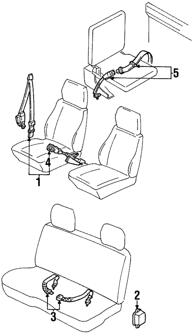 8685001G00 - : Center Seat Belt for Nissan Image