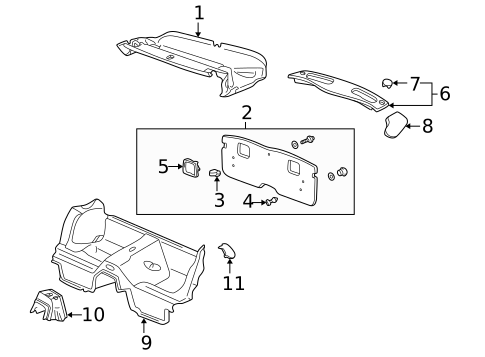 Interior Trim - Rear Body for 1999 Porsche 911 #1