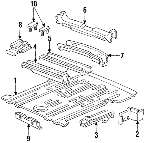 Rear Floor & Rails for 1994 Mercury Villager #0