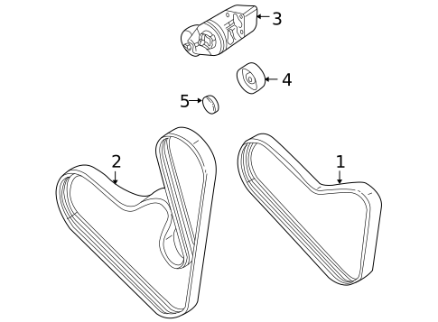Belts & Pulleys for 2005 Volkswagen Golf #0