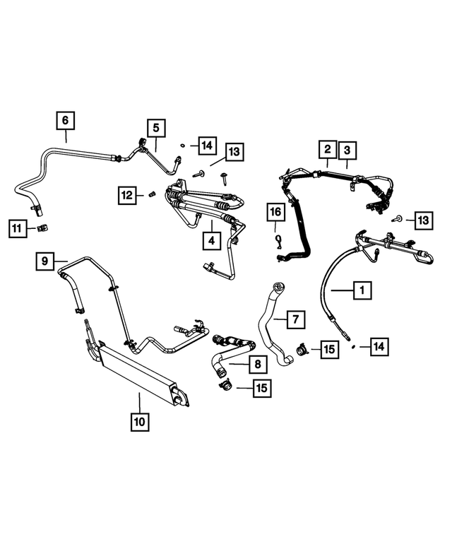 5154409AI - Steering: Power Steering Hose for Mopar Image image