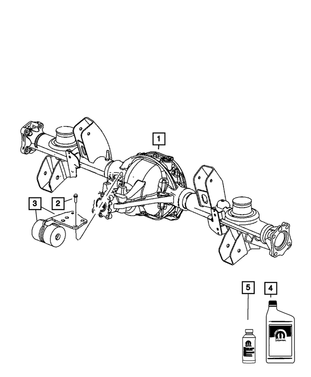 « 52114838AA – Rear Axle; Corporate 213 MM; Differential and Drive Line : Arrière Complet Ensemble D'essieu pour Mopar Image »