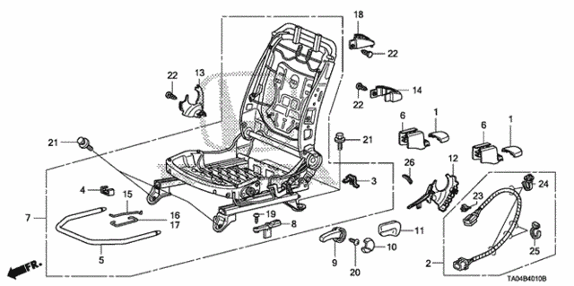 Front Seat Components (L.) (Manual Height) for 2011 Honda Accord #0