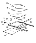 68346651AA - Body Sheet Metal Except Doors: Sunroof Wind Deflector for Mopar Image