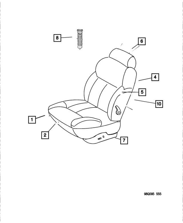 WX471DVAA - Interior Trim: Front Seat Cushion, Left for Mopar Image