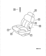 WX471T5AA - Interior Trim: Front Seat Cushion Cover, Left for Chrysler: 300M, Concorde | Dodge: Intrepid Image