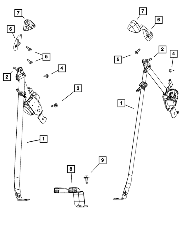 6105136AA - Restraints: Pan Head Screw for Mopar Image image
