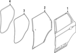 LR176636 - : Door Shell Seal for Land-Rover Image