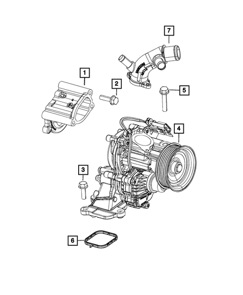 Water Pump and Related Parts for 2018 Jeep Wrangler #0