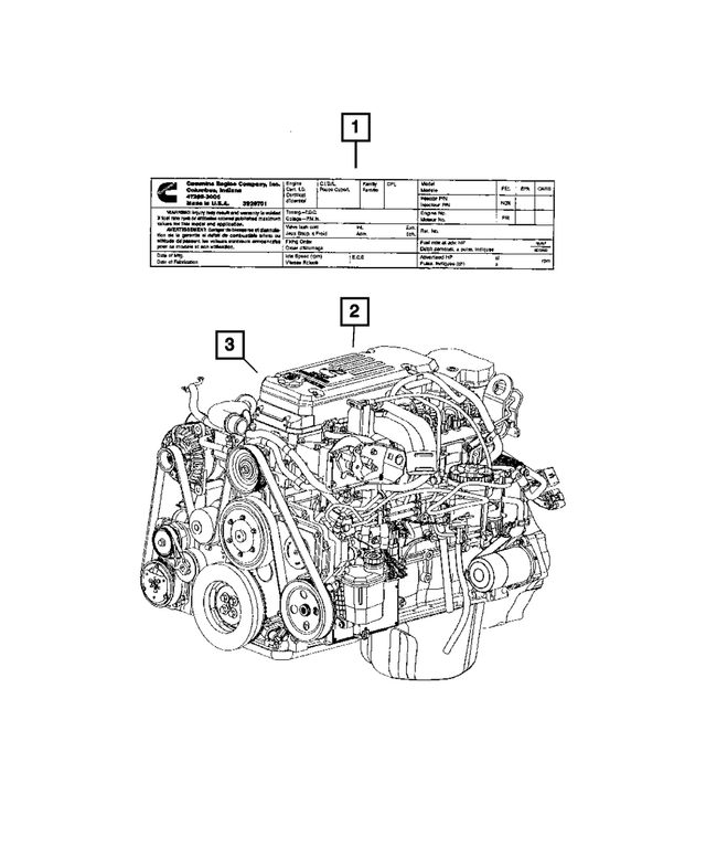 R8003550AA - Engine 6.7L Cummins (Diesel): Long Block Engine for Mopar Image
