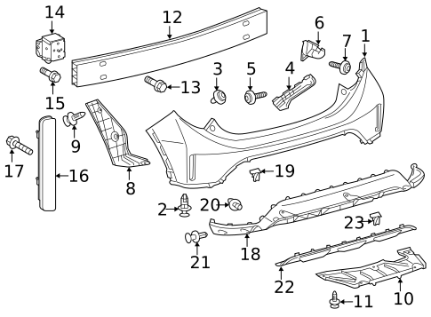 Bumper & Components - Rear for 2018 Toyota Prius C #0