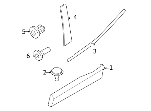 Exterior Trim - Rear Door for 2025 Volvo EX30 #0