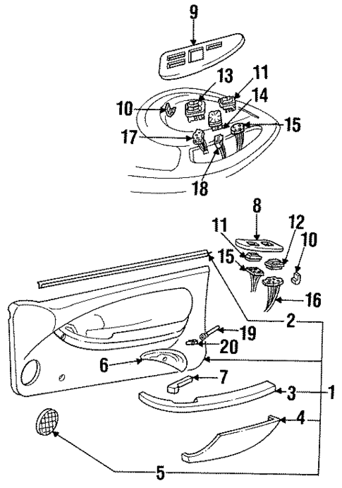 Interior Trim - Door for 2002 Pontiac Firebird #0
