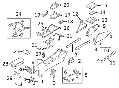 Center Console for 2019 Hyundai Veloster #0