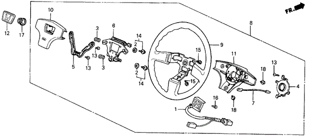 Steering Wheel (Nippon Purasuto) for 1991 Honda Prelude #0