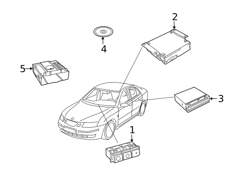 Navigation System Components for 2007 Saab 9-3 #0