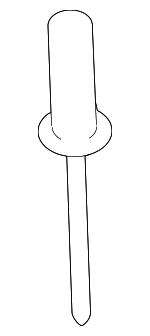 B25D56398 - Exhaust: Muffler Shield Rivet for Mazda: 3, 6, CX-3, CX-7, CX-9, MPV, MX-5 Miata Image