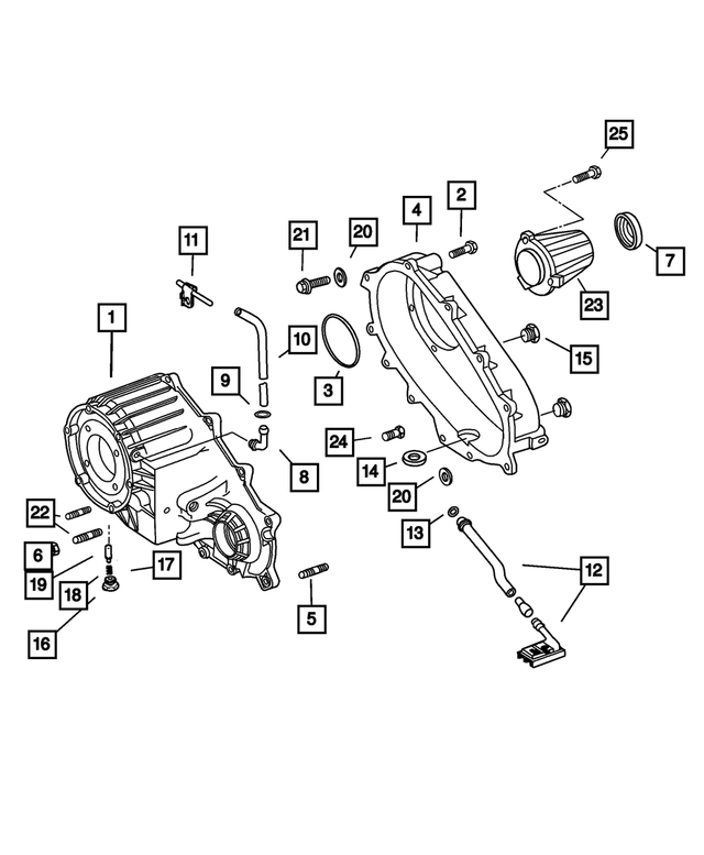 68023467AA - MP3022; Transfer Case: Front Case Half for Mopar Image image