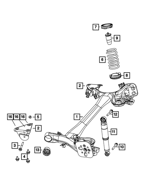 Rear Suspension and Cradle for 2017 Fiat 500 #0