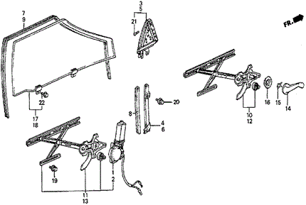 Door Window for 1984 Honda Prelude #0