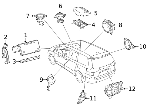 Sound System for 2019 Toyota Sienna #0
