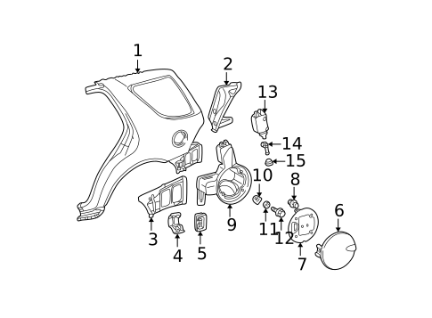Quarter Panel & Components for 2003 Mercedes-Benz ML 500 #0
