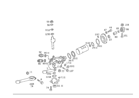 Steering Gear for 1999 Mercedes-Benz CLK430 #0