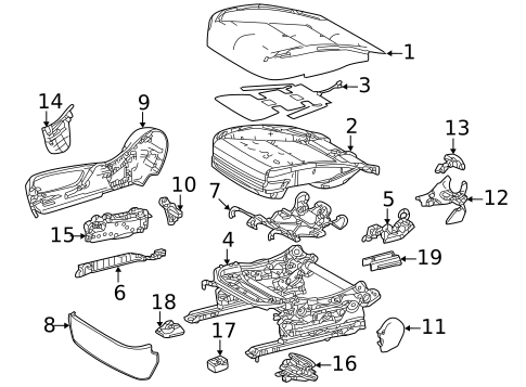 Passenger Seat Components for 2023 Lexus LX600 #1