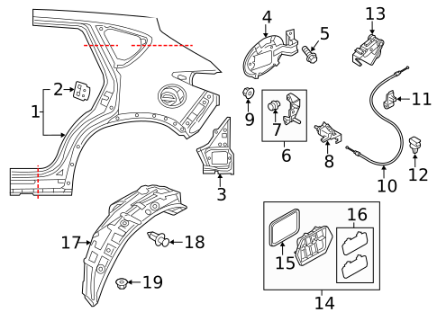 Quarter Panel & Components for 2019 Mazda CX-5 #0