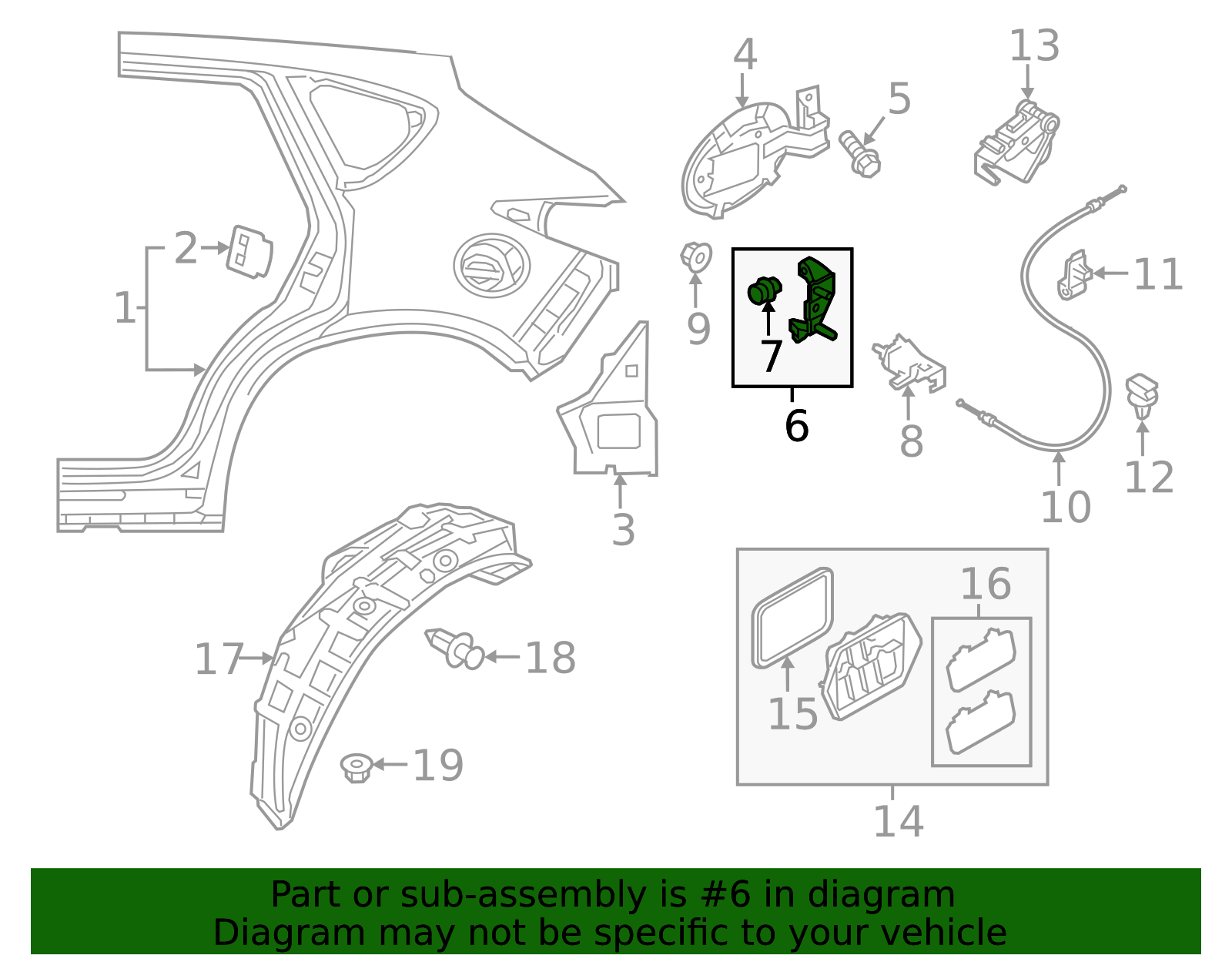 GS1D-56-83XA - Fuel Door Bumper - 2004-2025 Mazda | Mazda Swag