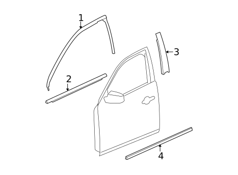 Exterior Trim - Front Door for 2011 Buick Lucerne #0
