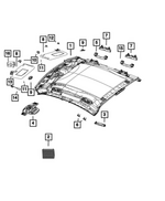 5057758AF - Interior Trim: Grab Handle Bracket for Chrysler: 300 | Dodge: Charger Image