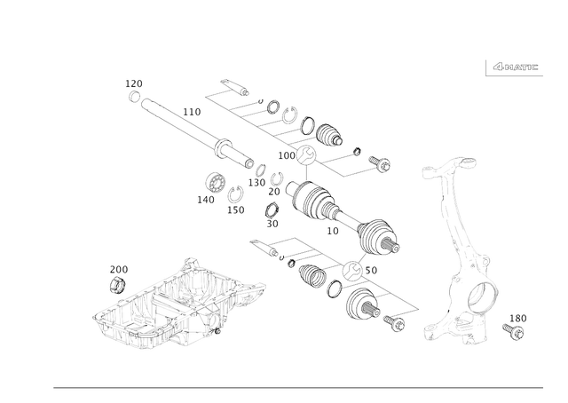 443017000 - Front Axle: Cap for Mercedes-Benz: C300, C350, C400, C43 AMG, C450 AMG, CL550, CLS400, CLS450, CLS53 AMG, CLS550, CLS63 AMG S, E250, E300, E350, E400, E450, E53 AMG, E550, E63 AMG, E63 AMG S, GLC43 AMG, GLK250, GLK350, Maybach S550, Maybach S560, S350, S450, S500, S550, S560, S63 AMG Image image
