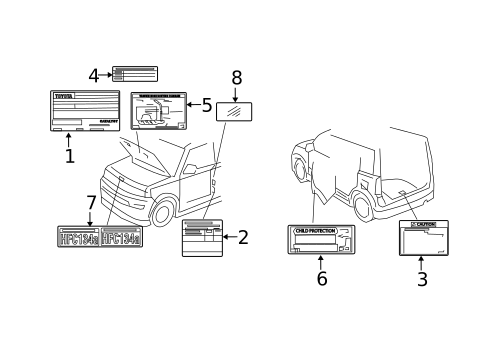 Labels for 2005 Scion xB #0