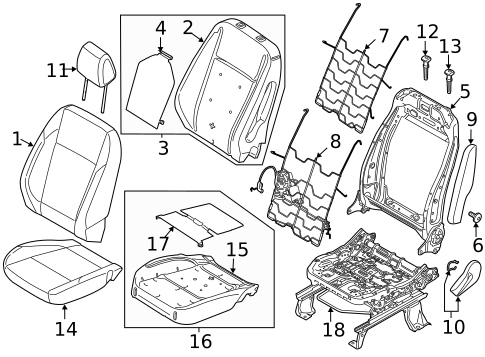 Driver Seat Components for 2014 Ford C-Max #0