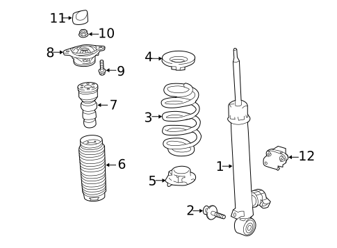 Shocks & Components for 2019 Honda Civic #0