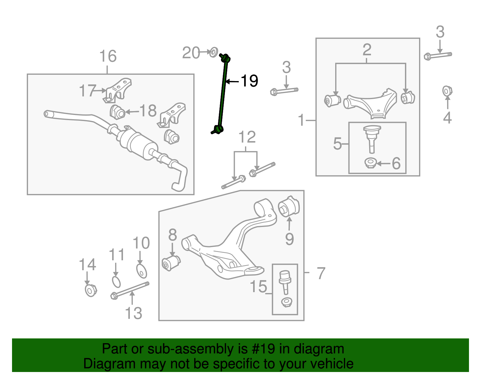 Genuine OEM Stabilizer Link Part# RBM500140 Fits 2006-2013