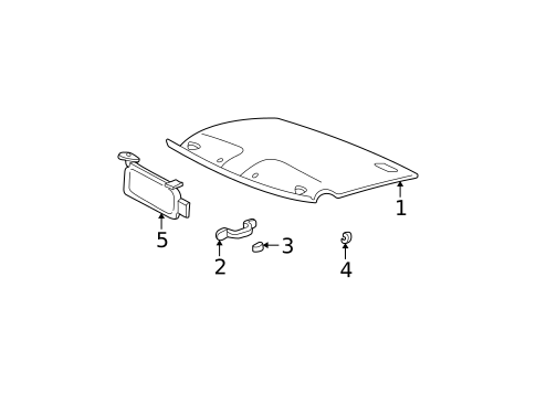 Interior Trim - Cab for 1998 Chevrolet S10 #1
