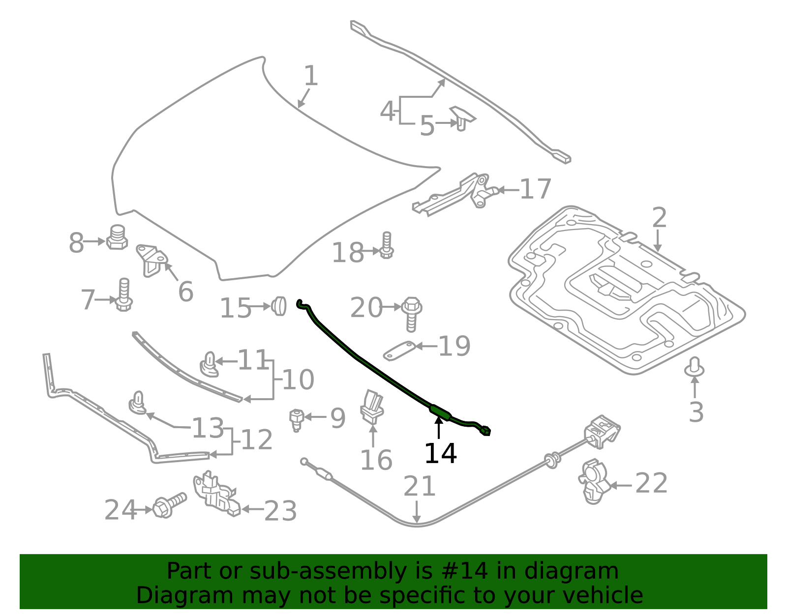 2016-2025 Mazda MX-5 Miata Hood / Trunk Prop Rod N243-56-650 | OEM