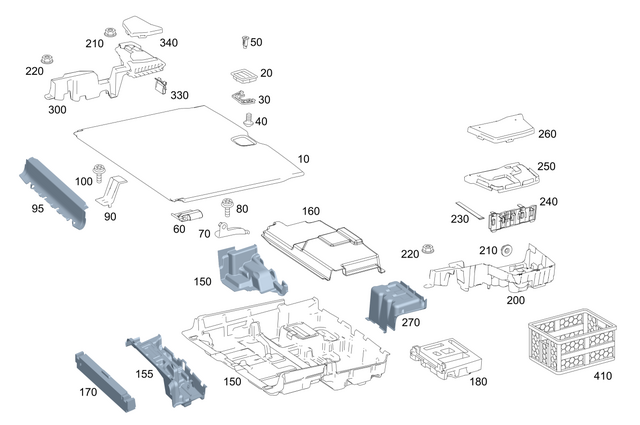 2048600051 - Trim and Lining: Mount for Mercedes-Benz Image