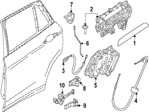 Rear Door for 2024 BMW X1 #1
