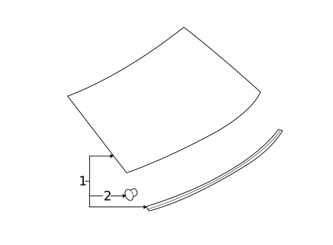 Glass & Hardware - Back for 2007 Lincoln MKZ #0