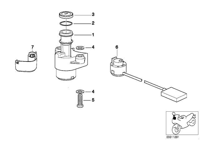 51252307855 - : Cover F Ignit.Switch And Steering Lock for BMW-Motorrad Image