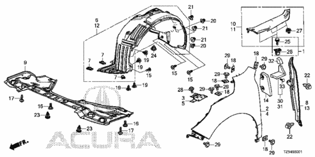 Front Fenders (2) for 2017 Acura MDX #0