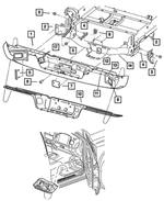 55077107AN - Frames and Bumpers: Rear Bumper for Mopar Image