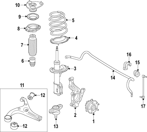 Front Suspension for 2020 Hyundai Elantra #0