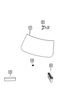 68362489AC - Glass: Windshield for Mopar Image
